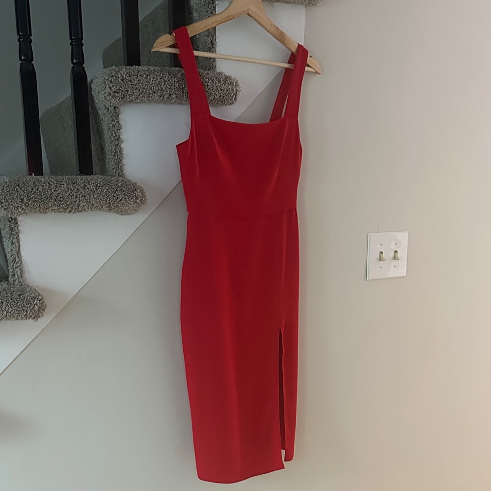 Babaton Vibrant Red Midi Dress